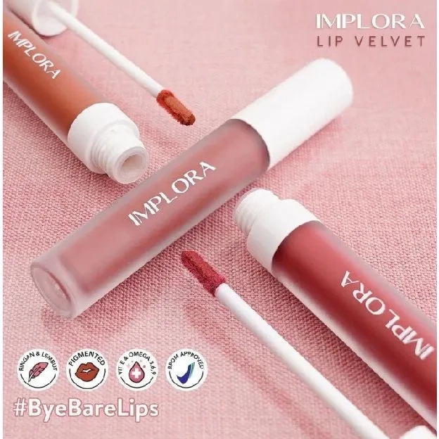 Implora Lip Velvet Matte Lip Cream 4.6g Lip Cream Halal Original BPOM