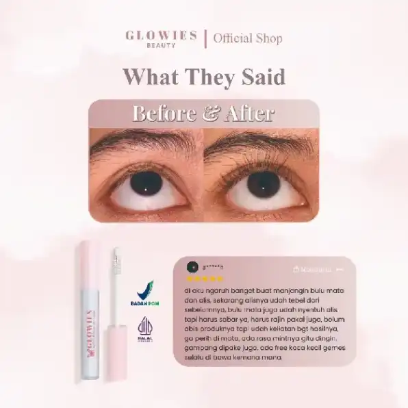 GLOWIES BEAUTY Double Applicator Eyelash & Brow Nutri Serum | Serum Penumbuh Alis dan Bulu Mata 4 ml