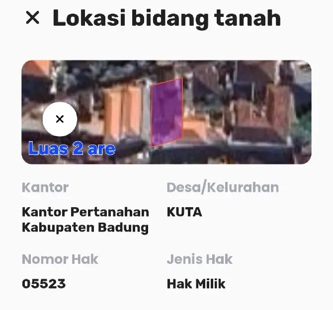 Dijual 2 are FREE RUMAH 2LT, Jl. Raya Kuta Gg. Sadasari Tuban Badung