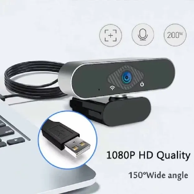 Webcam Laptop 1080P USB Kamera PC 4K Full HD With Mic Live Streming Webcam Untuk Zoom Google Meeting