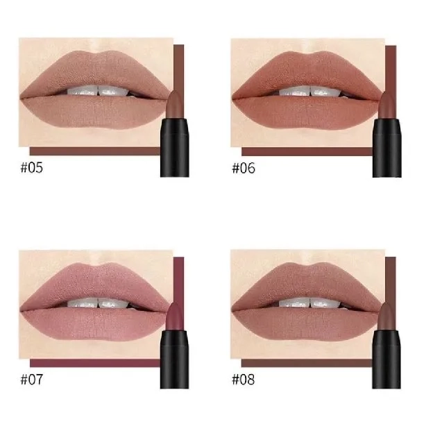 Pensil Lipstik Matte Clay Lipstick Pencil Tahan Lama/Waterproof Long Lasting Matte Rotate 19 Colour