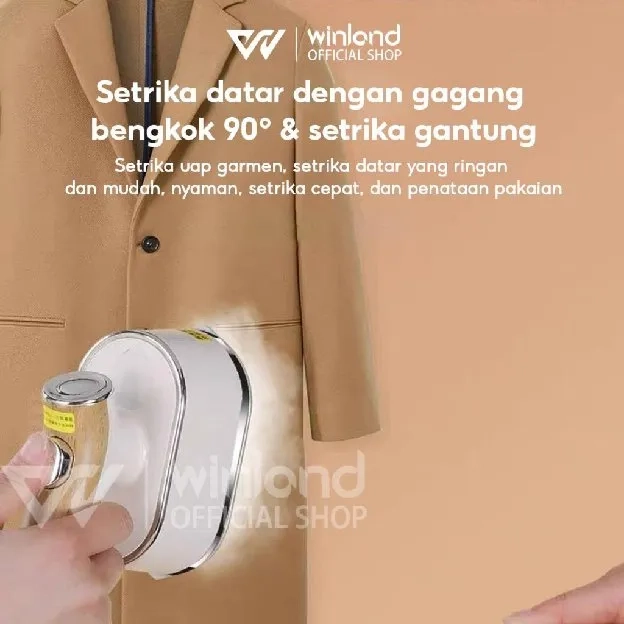 Setrika Uap Portabel Steamer Pakaian,Penghilang Kerut Kain 2 In 1 Genggam dan Setrika Pakaian