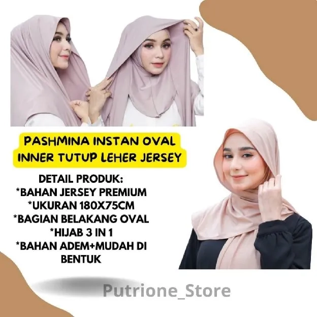 PASHMINA INNER NUTUP LEHER JERSEY / PASHMINA INNER NINJA JERSEY / PASHMINA INSTAN INNER LEHER JERSEY