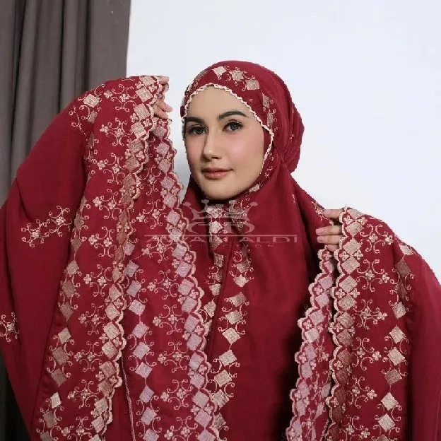 Bisa COD & Bebas Ongkir - Mukena Original Songket Bordir