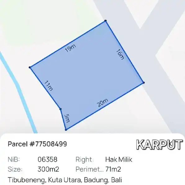 Dikontrakan 3 are, Jl. Tempekan Pasar Semat Pantai Berawa Tibubeneng Canggu Kuta Utara