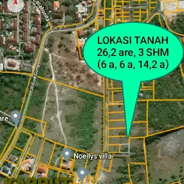 Dijual 14,2 are, Jl. Goa Gong Jimbaran Atas Ungasan Kuta Selatan