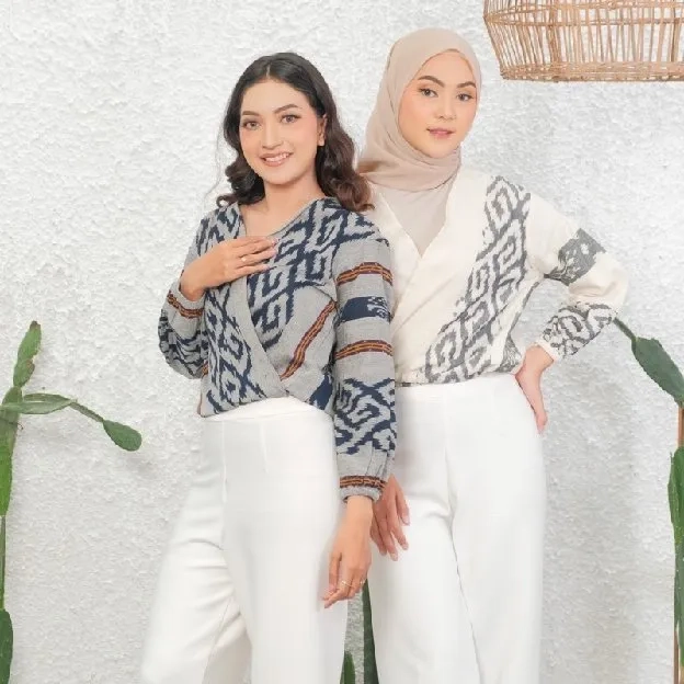 Outer tenun troso, cardigan tenun, crop top ethnic, atasan wanita, outer ethnic tenun troso