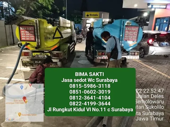 jasa Sedot Wc Limbah Surabaya 0815-5986-3118 Bima sakti