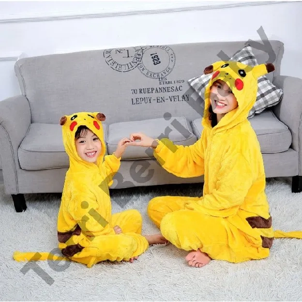 BAJU KOSTUM ONESIE PIKACHU DEWASA ONE SIE POKEMON KIGURUMI PIKACU PIAMA STITCH PIYAMA DINO COSPLAY C