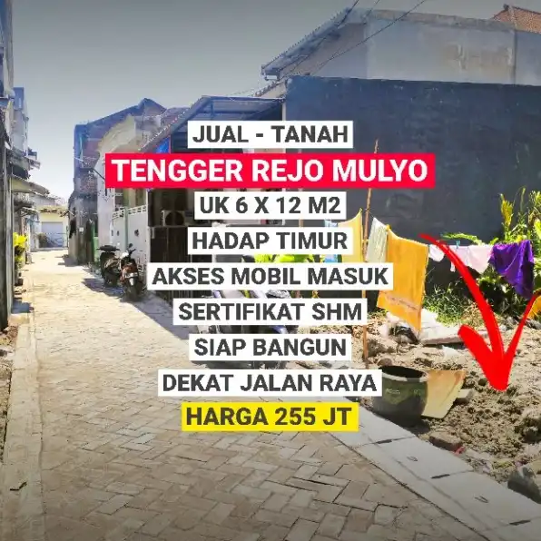 JUAL TANAH KAVLING DI TENGGER REJO MULYA SURABAYA