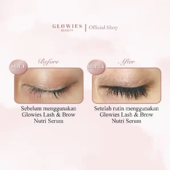 GLOWIES BEAUTY Double Applicator Eyelash & Brow Nutri Serum | Serum Penumbuh Alis dan Bulu Mata 4 ml