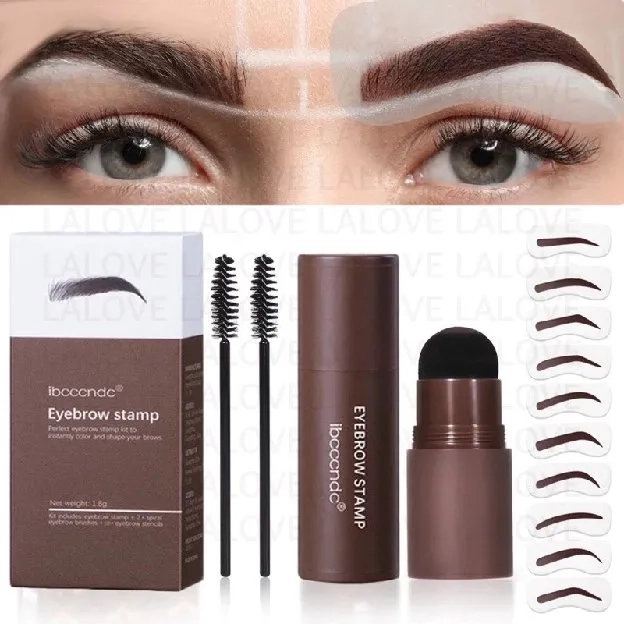 Ibcccndc Eyebrow Stamp Cetakan Alis Instan Bedak Alis Eyebrow Powder