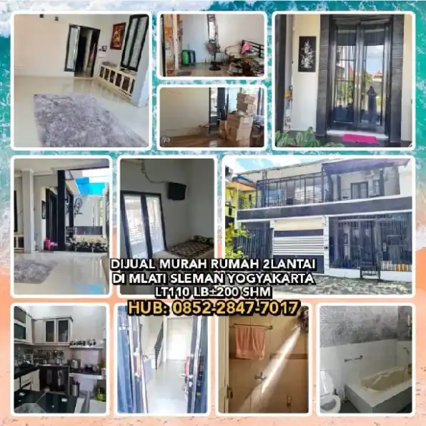 DIJUAL MURAH RUMAH 2LANTAI DI MLATI SLEMAN YOGYAKARTA. LT110 LB±200 SHM. H: 0852-2847-7017*