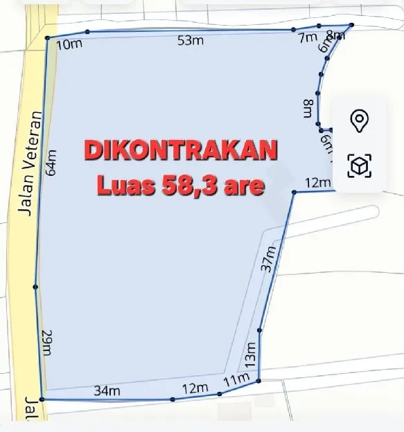 Dikontrakan 58,3 are, Jl. Tumbak Bayuh Veteran Tiying Tutul Mengwi