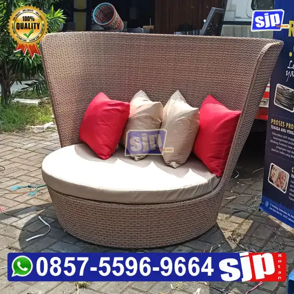 085755969664, jual sofa rotan sintetis singgasana