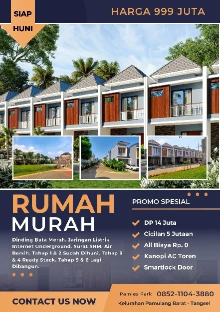 Rumah 2 lantai angsuran 5 jutaan perbulan