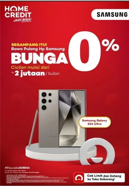 Segampang itu Nyicil Samsung S24 Ultra di Home Credit, Dapatkan Promo Bunga Rendah & Free cicilan 1x