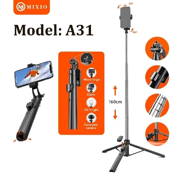 Tongsis Bluetooth Selfie Stick Tripod