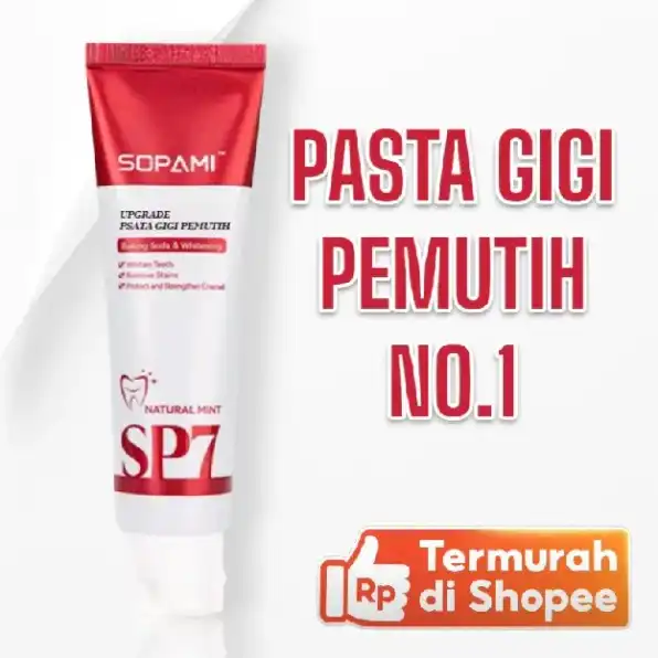 100% ASLI | SOPAMI Pemutih Gigi No.1 SP7 untuk Kesehatan Mulut dan Gusi Pasta Gigi Probiotik Nafas