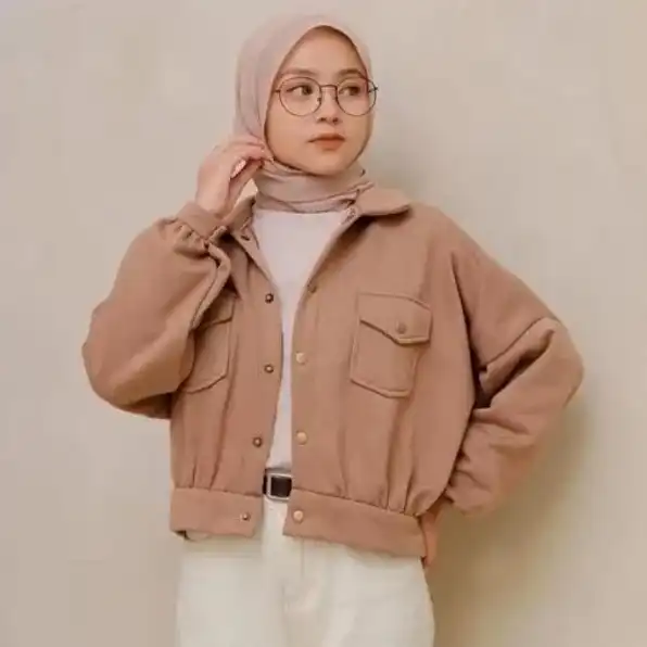 Jacket Wanita Korean Remaja Fleece Tebal Premium