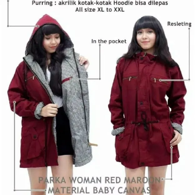 Jaket Parka Cewe Jumbo Hoodie - dmn