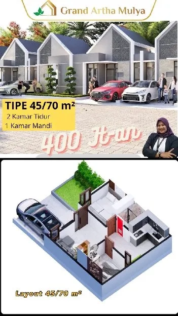 RUMAH 1 LANTAI TERMURAH DEKAT STASIUN TOL