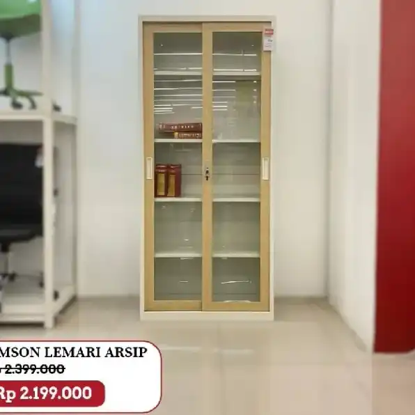 Selma Simson Lemari Buku Putih - Coklat