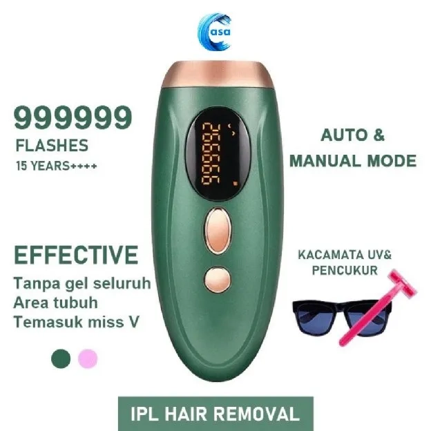 IPL laser Hair Removal Perontok Bulu Permanent Alat Penghilang bulu TANPA SAKIT 999999 FLASH