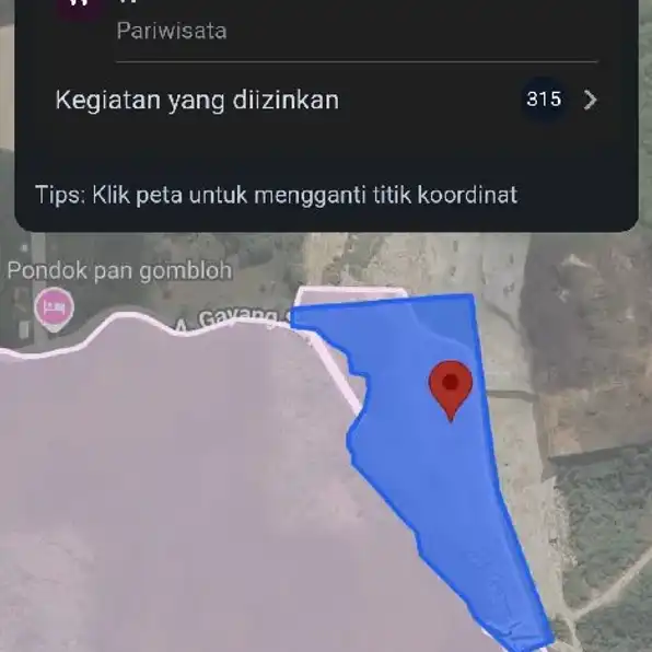 Dijual 1,9 Ha. Jl. Gayang Sari Sawangan Kutuh Kuta Selatan