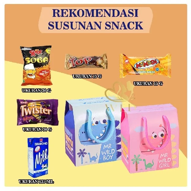 Goodie Bag Ulang Tahun Anak Dino/ Paperbag Ulang Tahun Anak / Goodie Bag Ulang Tahun Bermacam Karakt