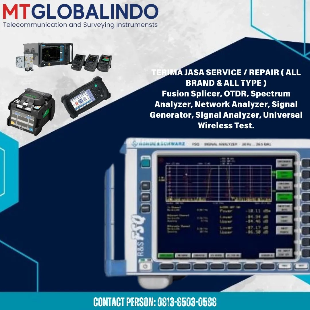 Jasa Service & Kalibrasi Bersertifikat OTDR, Spectrum Analyzer