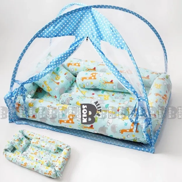 KASUR BAYI TENDA KELAMBU / KASUR BABY KELAMBU SET BANTAL FREE BANTAL PEYANG CROWN  + 2  GULING BABY