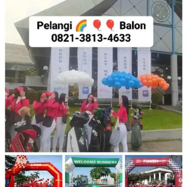 Pelangi Balon Cileungsi 0821-3813-4633 Jual Sewa Balon Gapura Gate Start Finish Cileungsi