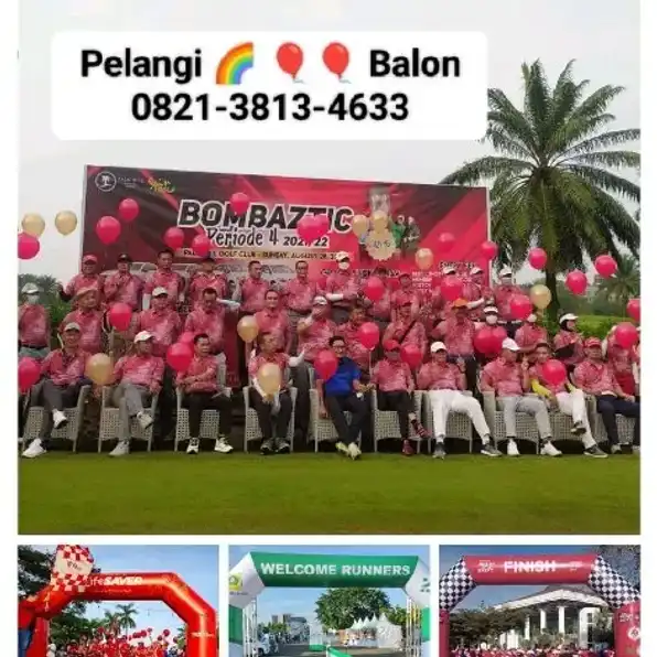 Pelangi Balon Semarang 0821-3813-4633 Jual Sewa Balon Gapura Gate Start Finish Semarang