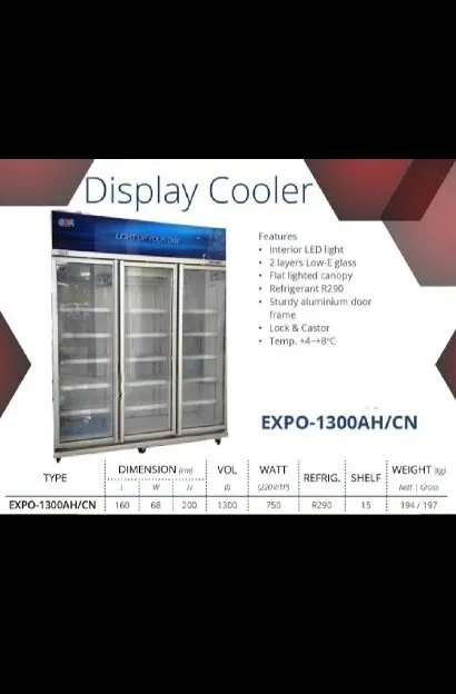 showcase gea expo 1300ah 3 pintu