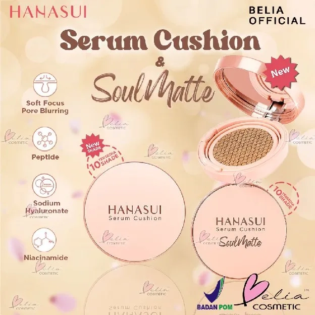 HANASUI SERUM CUSHION | SERUM CUSHION SOULMATTE | FOUNDATION | FLAWLESS | NATURAL DEWY FINISH | PERF