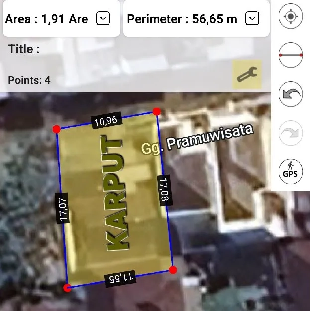 Dijual 1,91 are, Jl. Pendidikan Gg. Pramu Wisata Sidakarya Denpasar