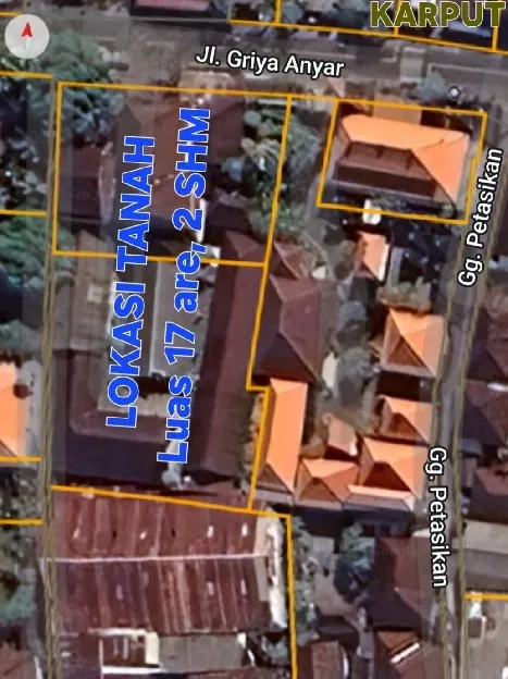 Dijual 17 are, Jl. Raya Griya Anyar Bypass Ngurah Rai Pemogan Denpasar