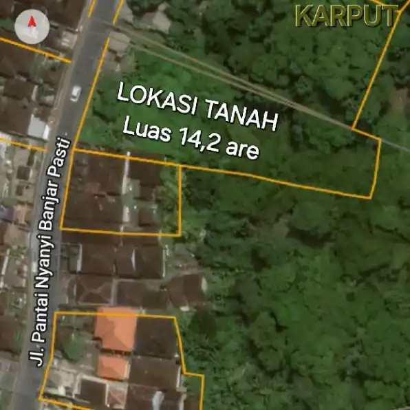 Dijual 14,2 are, Jl. Pantai Nyanyi Banjar Pasti Pandak Gede Kediri Tabanan