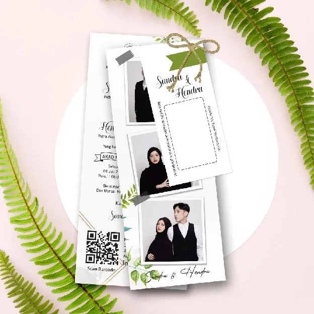 Undangan Pernikahan Hangtag Aesthethic - Undangan Pernikahan Mewah - Undangan Nikah Custom