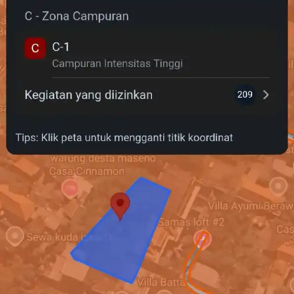 Dujual 7,5 are, Jl. Tegal Sari Tegal Gundul Pantai Berawa Tibubeneng Canggu Kuta Utara