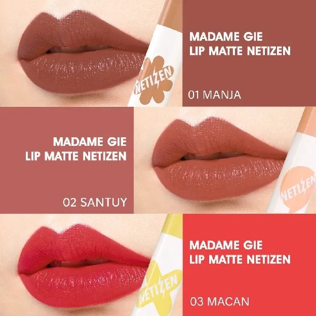 Madame Gie Lip Matte Netizen +62 - Lipstik Tahan Lama