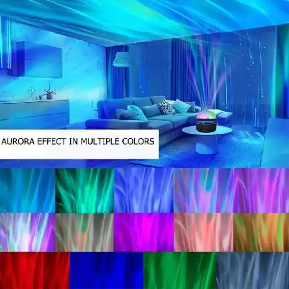 LAMPU LED AURORA PROYEKTOR LANGIT MALAM + REMOTE WARNA WARNI RGB HIAS GALAXY KAMAR TIDUR