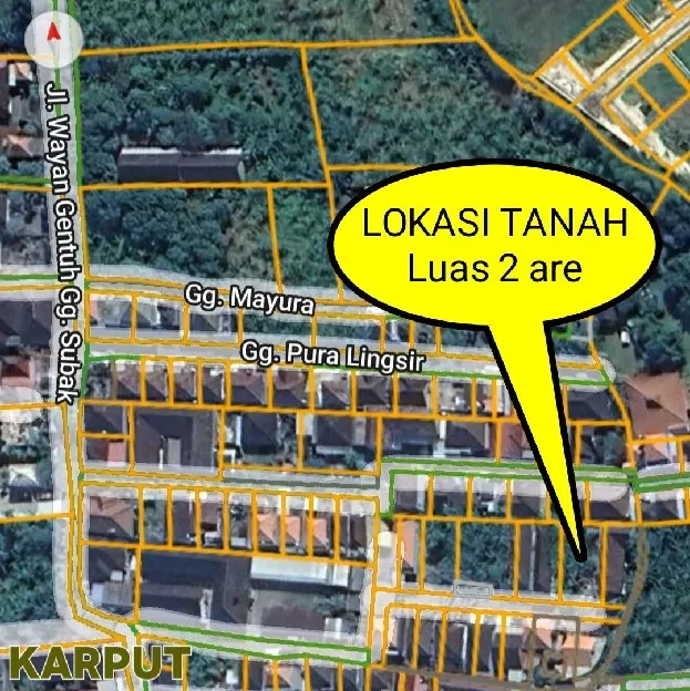 Dijual 2 are, Jl. Wayan Gentuh Tibung Sari Dalung Kuta Utara