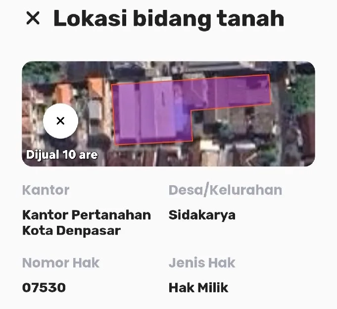 Dijual 10 are, Jl. Dewata Sidakarya Panjer Denpasar Selatan