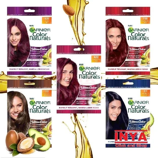 Garnier Color Natural Express Cream, Ultra Color & Men Color Shampoo Collection - Semir Rambut - Pew