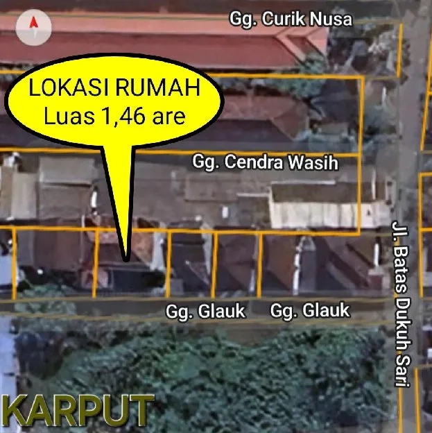 Dijual Rumah 2LT, Jl. Batas Dukuh Sari Sesetan Denpasar