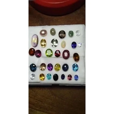 natural batu mulia permata 30pcs kristal bening topaz ruby sapphire apatite citrine peridot kyanite