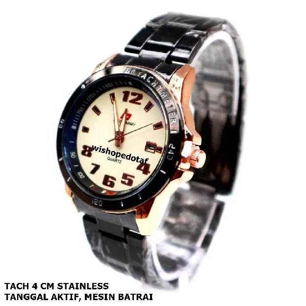 Bisa COD - Jam Stainless Tach Tanggal - dmn