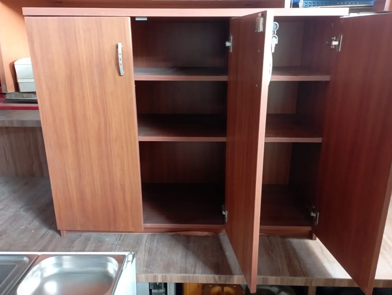lemari cabinet kayu 3 pintu